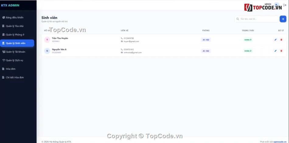web,web quản lý,web quản lý sinh viên